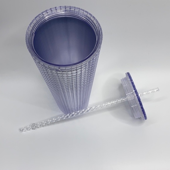 Starbucks Silver Grid Disco Studded Diamond Holiday Tumbler 24oz - Picture 2 of 4